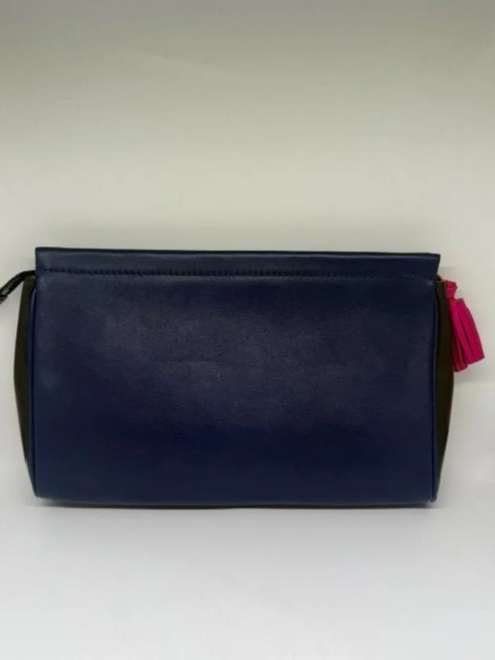 Coach Pink and Navy Leather Zip-Top Wristlet